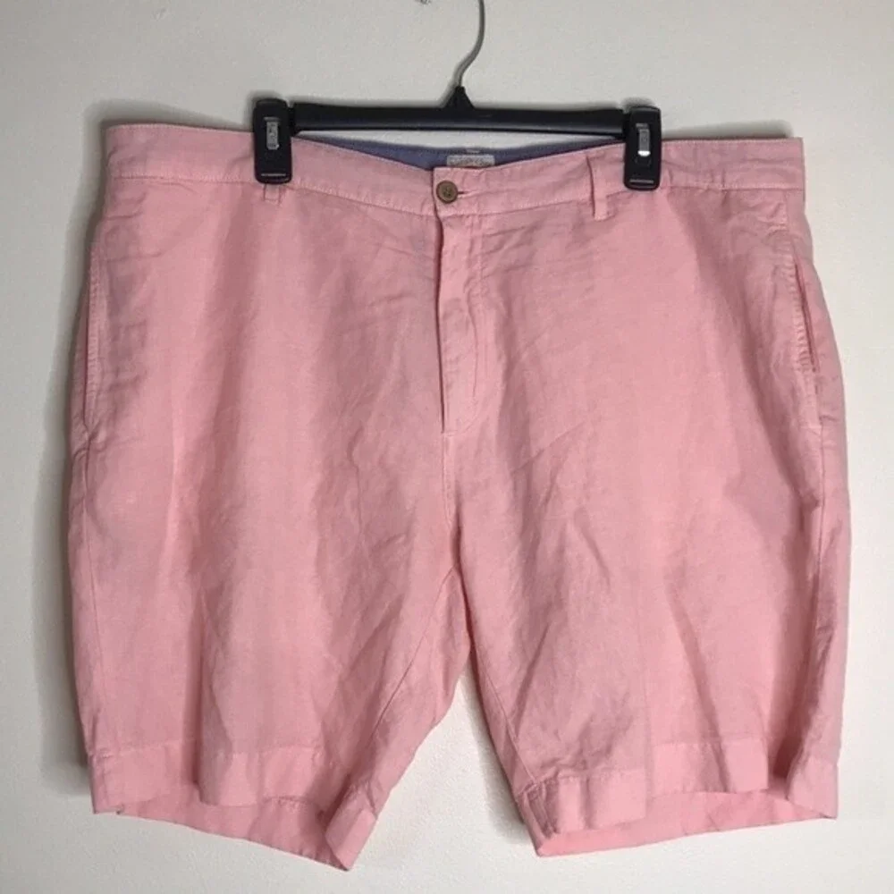 Faherty mens lightweight linen cotton casual chino shorts size 40